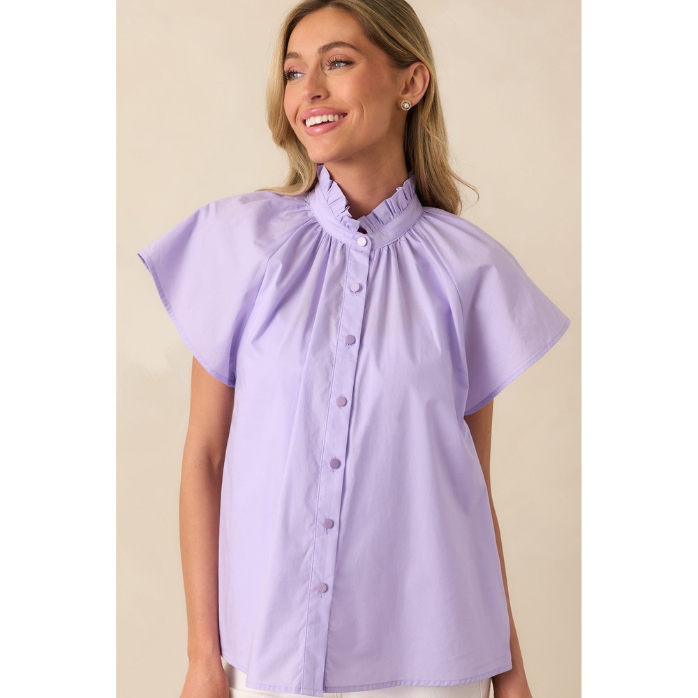 NWT PROSPERINA Florence Lilac Cotton Top / Sizes XS & M / Sold at‎ Saks - Picture 4 of 6